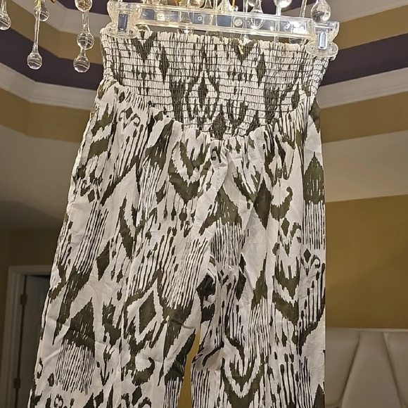 Misa Los Angeles Military Green and White Abstract Joggers - Picture 6 of 16